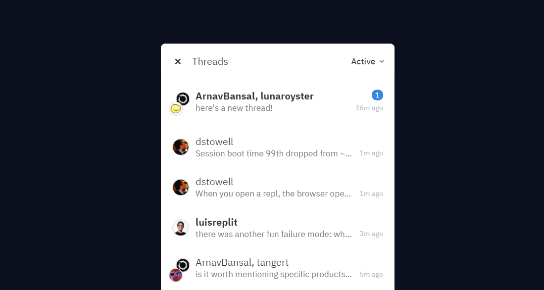 Replit запускает Threads — обсуждения прямо в коде