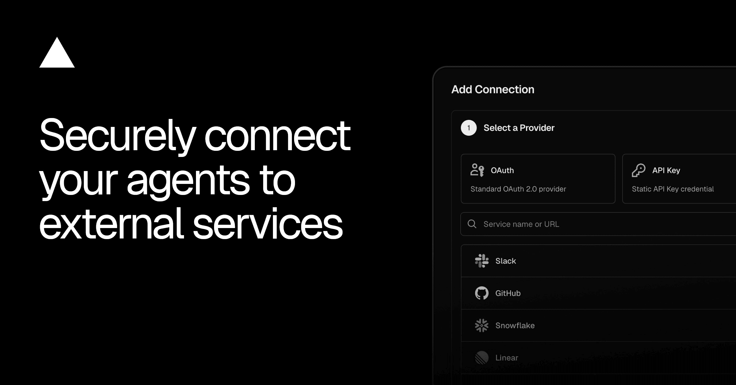 Агенты поддержки и code review через Vercel Connect ходят в Slack, Linear и Snowflake без env-токенов.